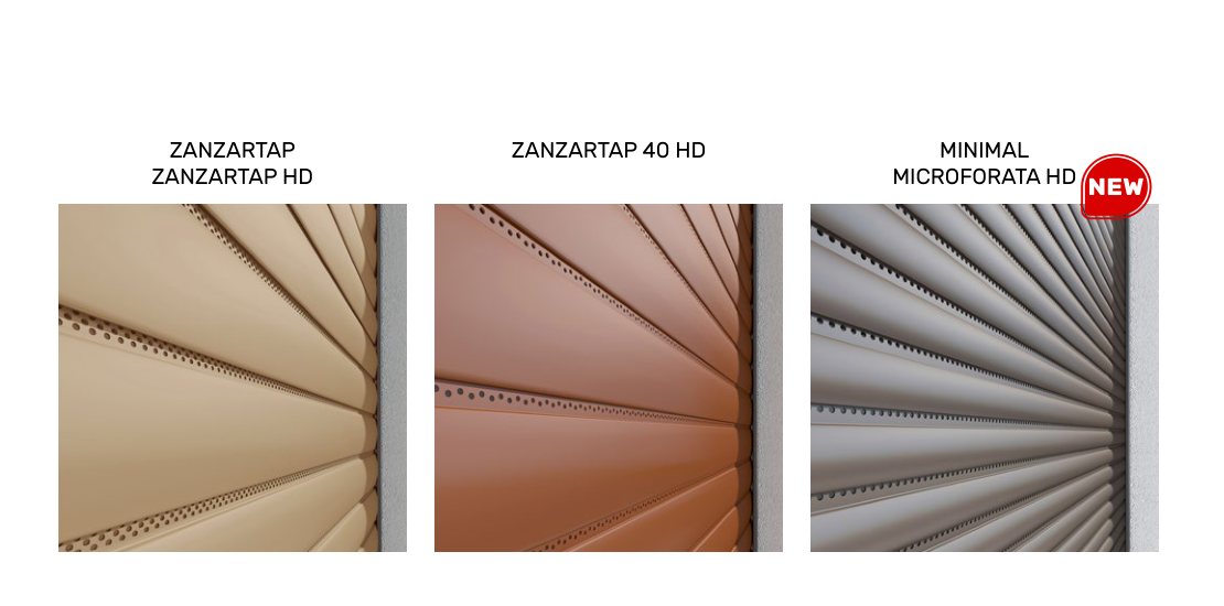 Linea 2.4 Microforate: ZANZARTAP, ZANZARTAP 40 HD e MINIMAL microforata HD